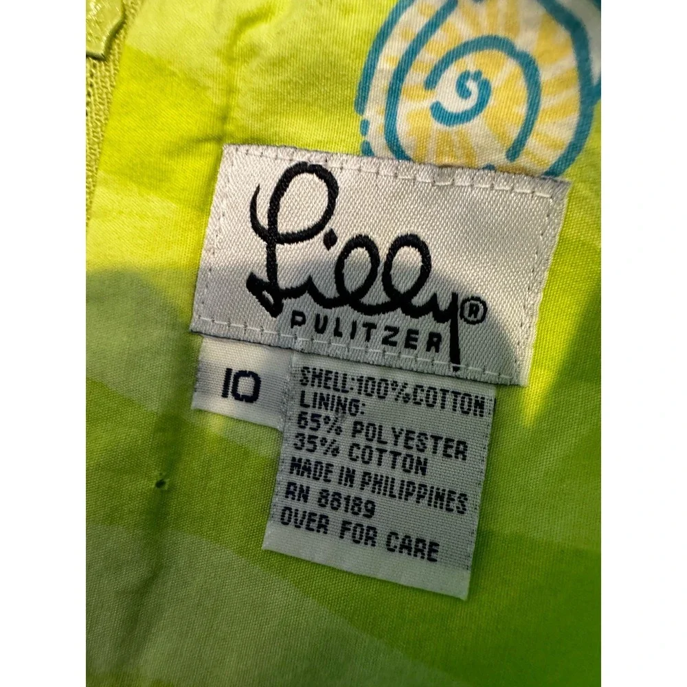 Vintage Lilly Pulitzer Dress Low Tide Shift Clam Fish Beach Ocean Girls 10 - Picture 4 of 5